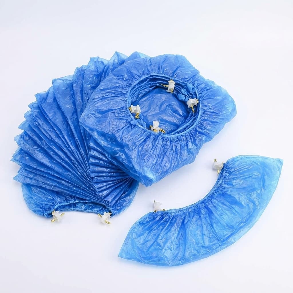 Contenuto confezione AMC Set 100 Sacchetti per Dispenser CopriScarpe, ABS, Blu, Taglia Unica