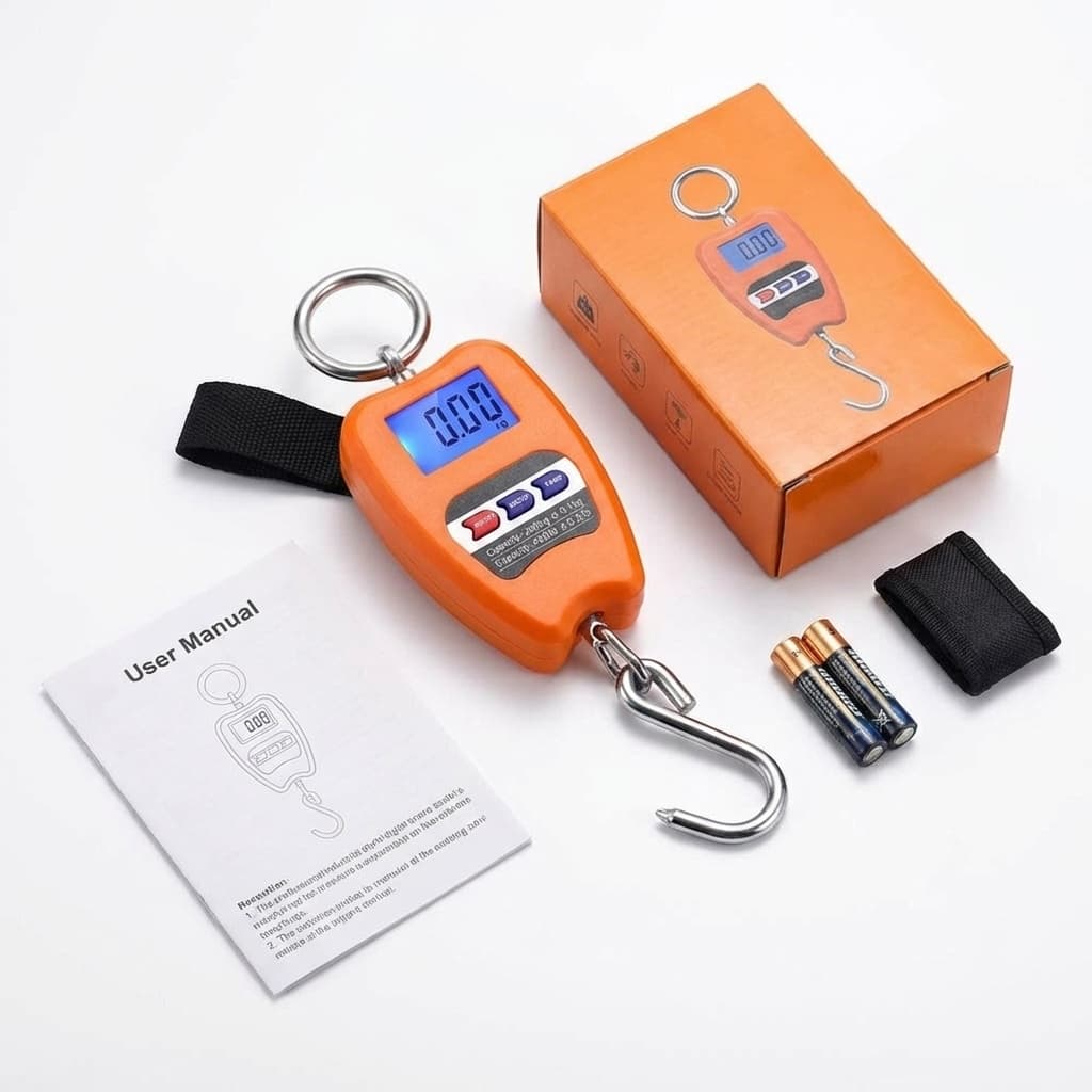 Bilancia Digitale Professionale Industriale Gancio Dinamometro Molla 200 kg