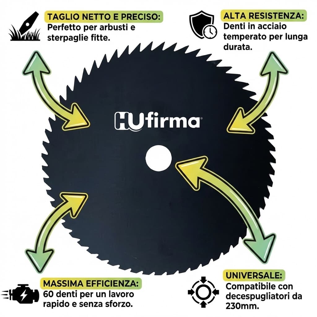 Benefici Disco per Decespugliatore 60 denti 230mm