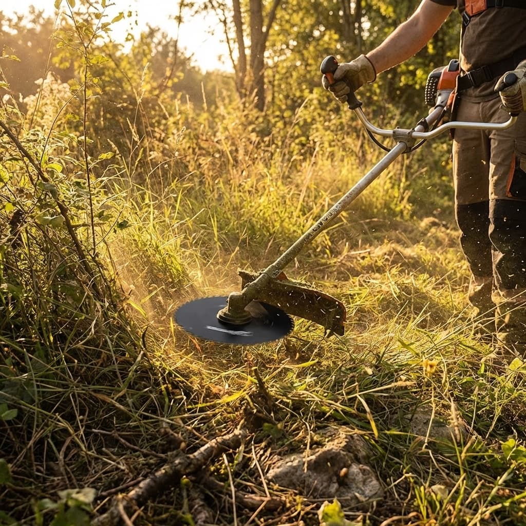 Disco per Decespugliatore 60 denti 230mm in uso