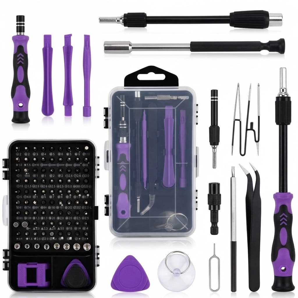 Kit Cacciaviti di Precisione 115 in 1 | Set Professionale Magnetico per Elettronica, Smartphone, PC e Occhiali