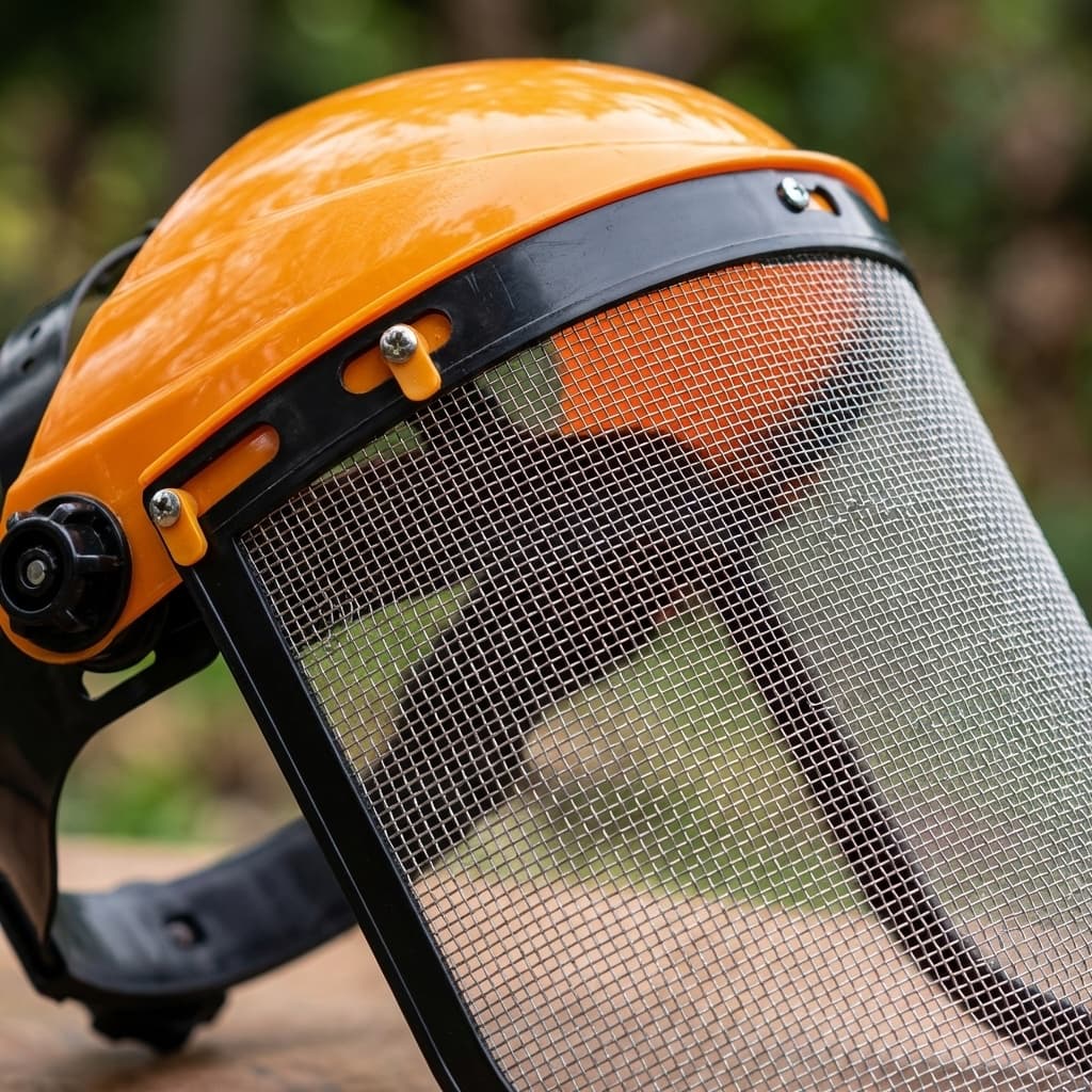 Dettaglio Visiera A Rete Regolabile Maschera Protettiva Per Decespugliatore