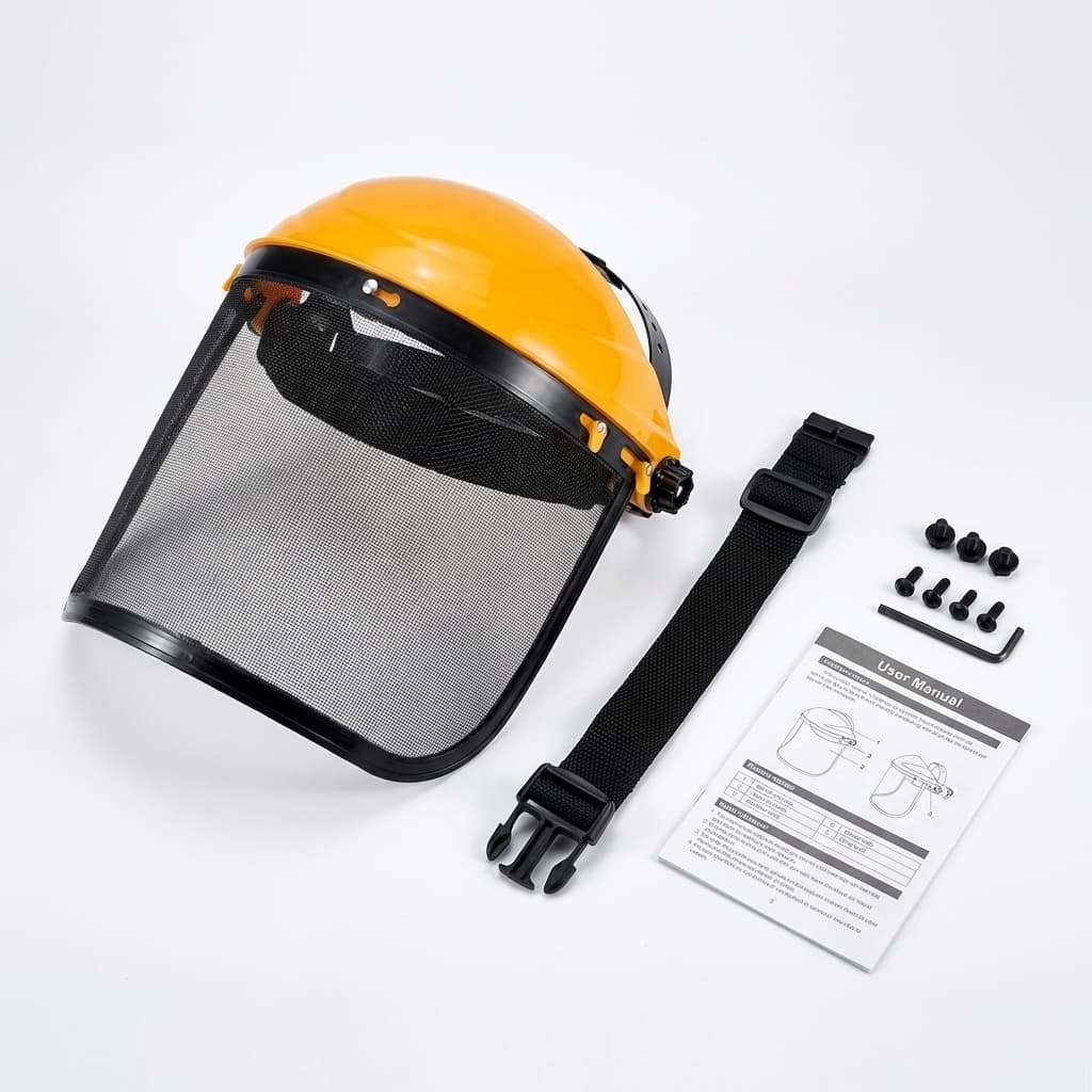 Visiera A Rete Regolabile Maschera Protettiva Per Decespugliatore